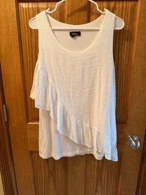 ALYX White Sleeveless Ruffle Tank Top xl
